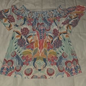 Flying Tomato Multicolor Off-Shoulder Blouse